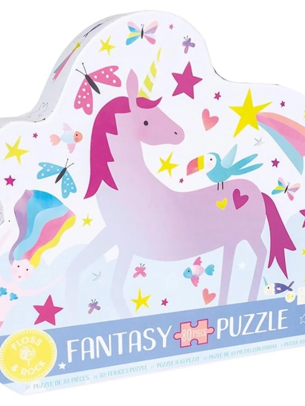 Fantasy Unicorn 80-Piece Puzzle in Purple by